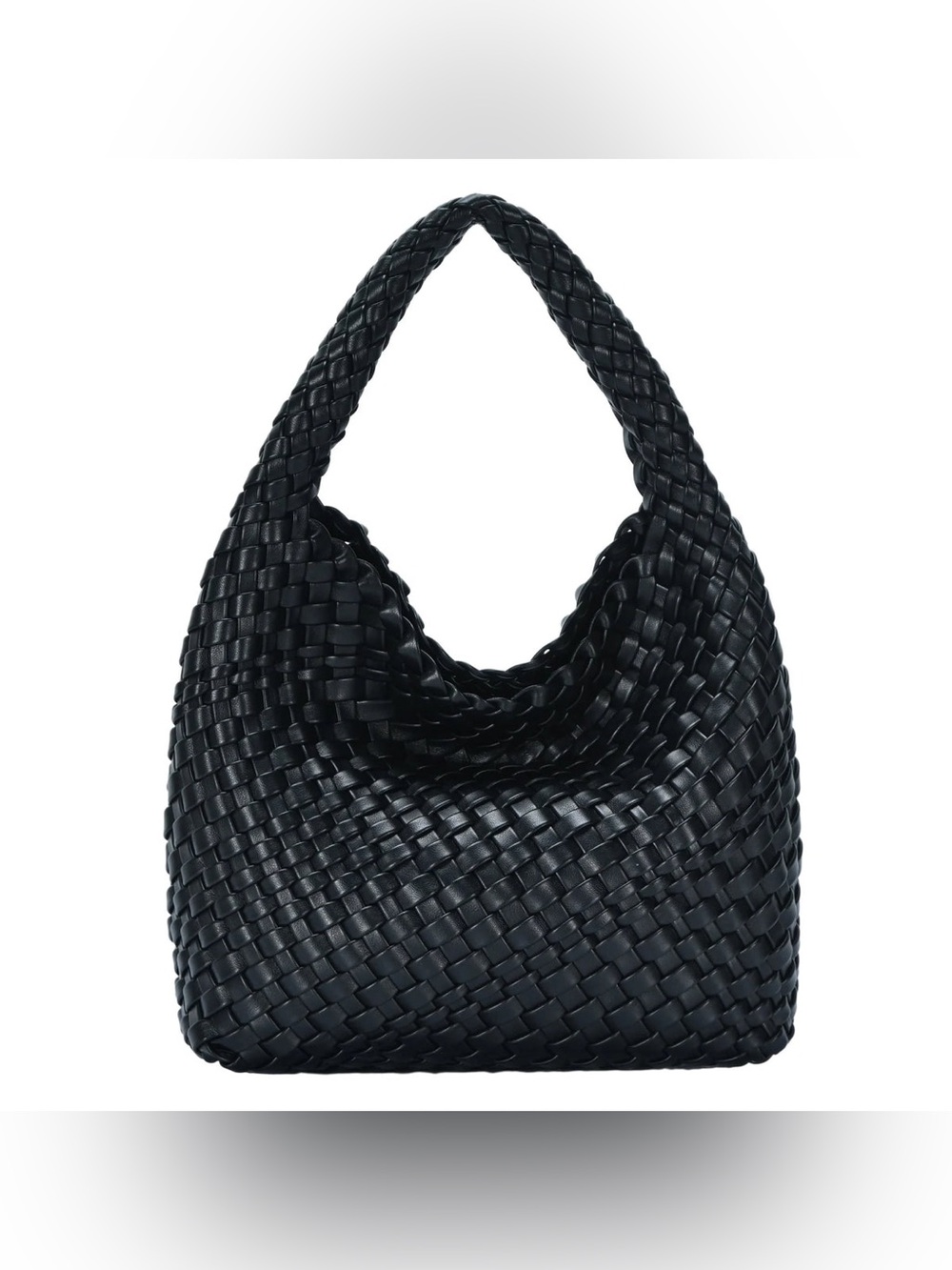 Anthropologie Antik Kraft Woven Faux-Leather Slouchy Bag - Picture 3 of 4